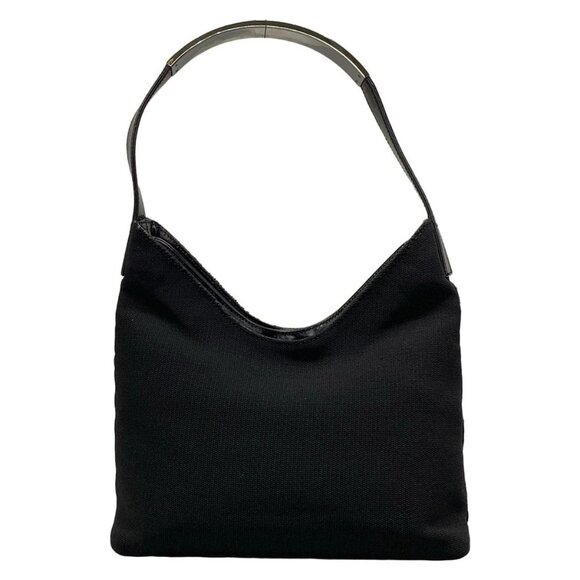 Auth GUCCI - Black Nylon Leather Handbag - Picture 1 of 16